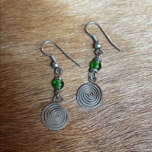 Handmade silver earrings from African import